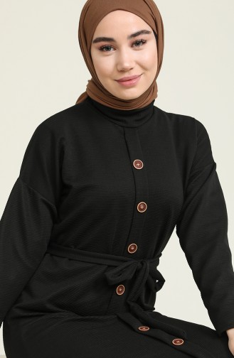 Black Hijab Dress 1001-01