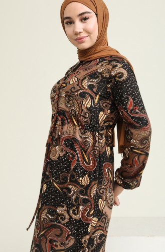 Khaki Hijab Dress 1005A-01