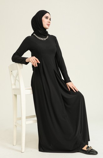 Black Hijab Dress 218383-04