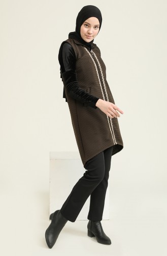 Khaki Strickjacke 5053-03