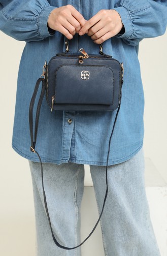Navy Blue Shoulder Bags 3561-45