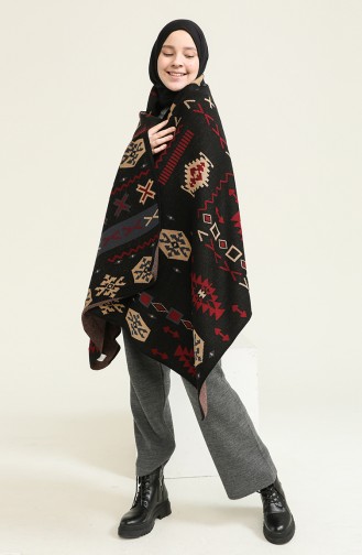 Claret red Poncho 4315-03