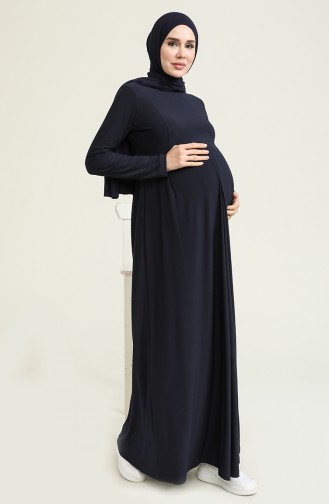 Sefamerve Hamile Elbisesi 218383-03 Lacivert