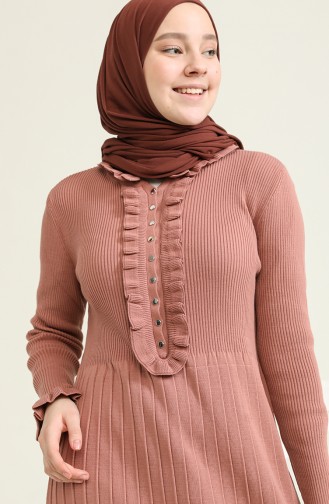 Robe Hijab Rose Pâle 8245-03