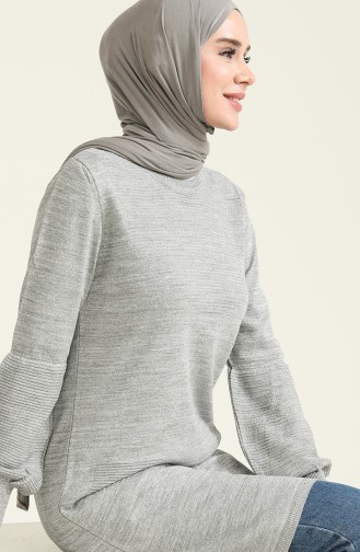 Triko Tunik 9258-05 Gri