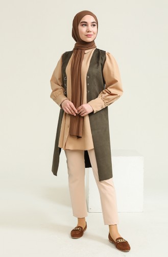 Khaki Waistcoats 4031-03