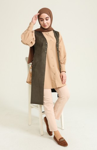 Khaki Gilet 4031A-01