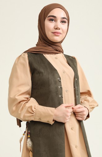 Khaki Waistcoats 4031A-01