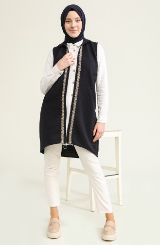 Navy Blue Gilet 5053-02