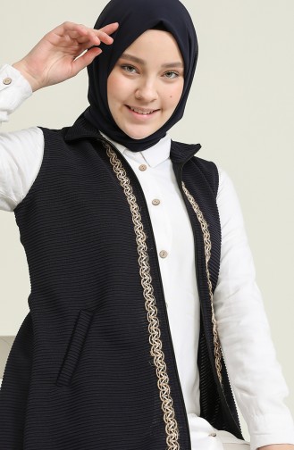 Navy Blue Waistcoats 5053-02