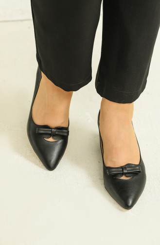 Black Woman Flat Shoe 1008M-01