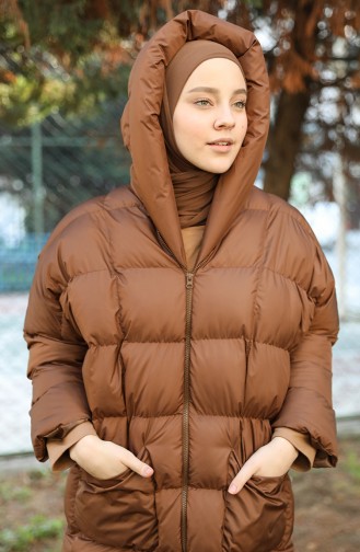 Dark Tan Winter Coat 7001-07