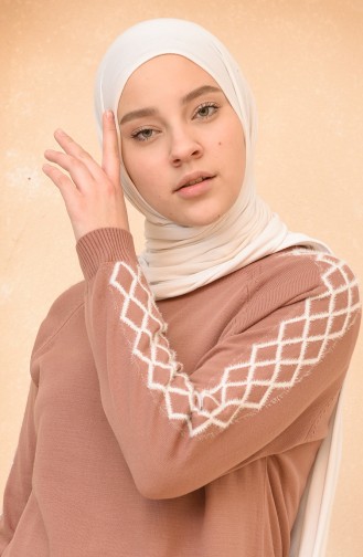 Triko Tunik Pantolon İkili Takım 12248-04 Gül Kurusu