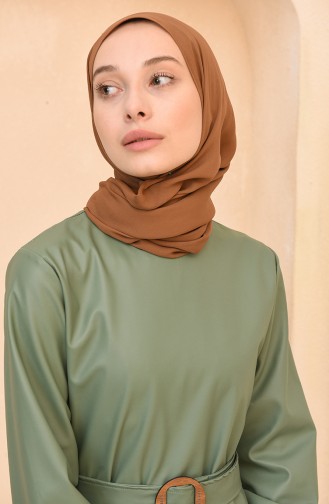 Khaki Hijab Dress 5010-03