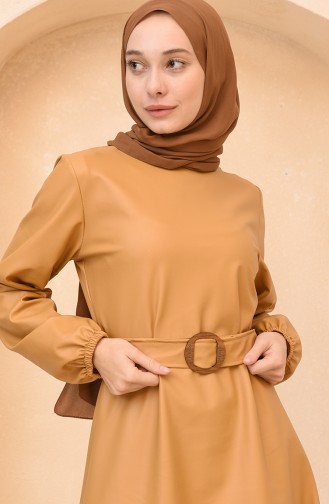 Mustard Hijab Dress 5010-05
