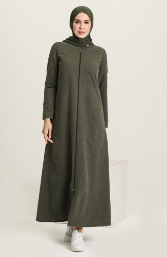 Khaki Abaya 3074-02