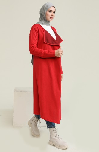 Rot Strickjacke 3136-15