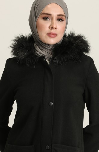 معطف طويل أسود 4007-03