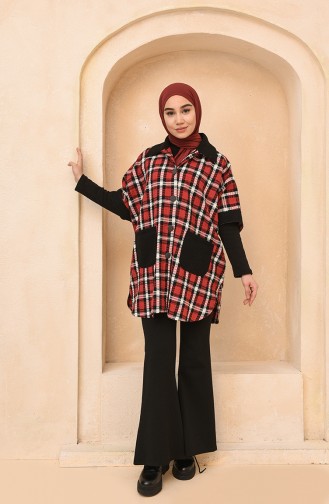 Claret red Poncho 4012-02