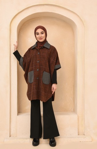 Brick Red Poncho 4012B-02