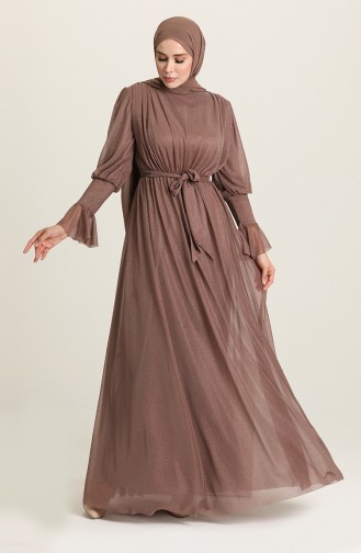 Braun Hijab-Abendkleider 5367-21