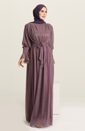 Dusty Rose Hijab Evening Dress 5367-22