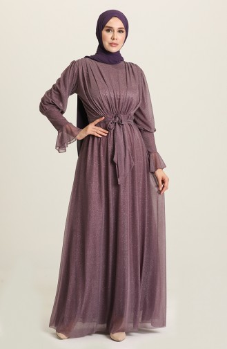 Dusty Rose Hijab Evening Dress 5367-22