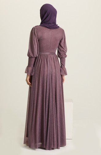 Dusty Rose Hijab Evening Dress 5367-22