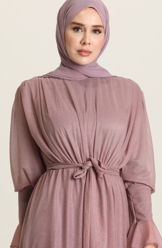 Light Lilac Hijab Evening Dress 5367-24