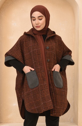 Ponchos Couleur brique 4010B-01