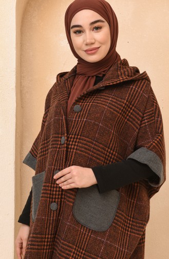 Brick Red Poncho 4010B-01