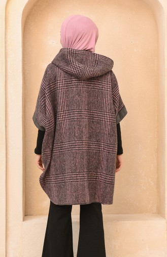 Beige-Rose Poncho 4010B-02