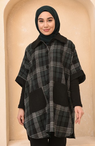 Smaragdgrün Poncho 4011C-02