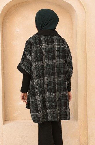 Smaragdgrün Poncho 4011C-02