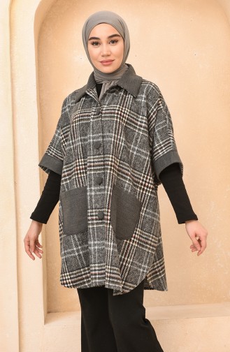 Gray Poncho 4012G-01