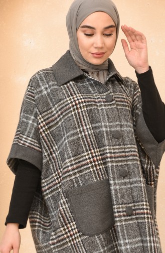 Gray Poncho 4012G-01