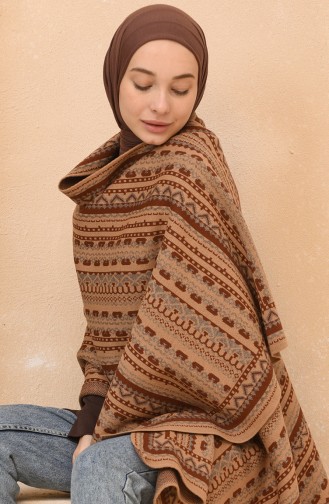 Brown Poncho 4374A-08