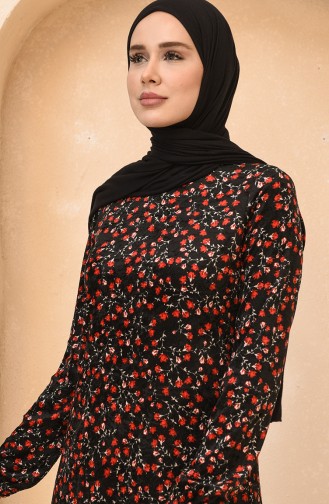 Black Hijab Dress 9293-01