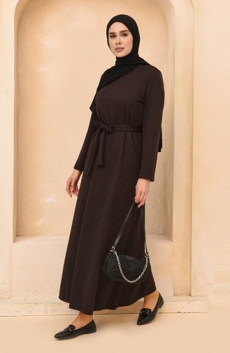 Brown Hijab Dress 2234-01