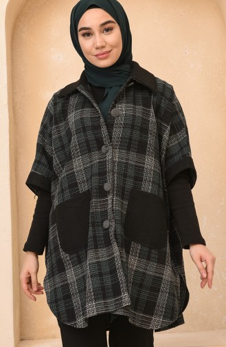 Smaragdgrün Poncho 4012C-02