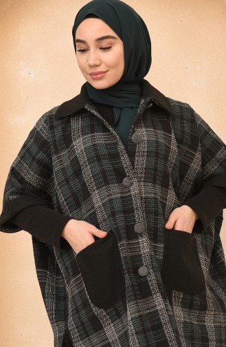 Smaragdgrün Poncho 4012C-02