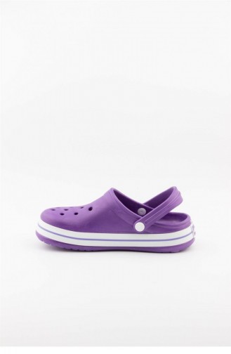 Purple Summer Slippers 3459.MM MOR-BEYAZ