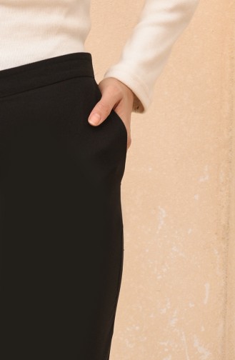 Pantalon Classique Zippé 3318A-01 Noir 3318A-01