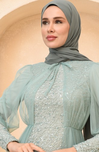 Minzengrün Hijab-Abendkleider 5346-20