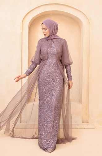 Helllila Hijab-Abendkleider 5346-21
