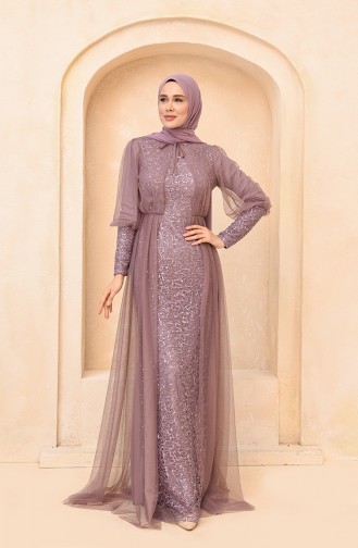 Habillé Hijab Lila clair 5346-21