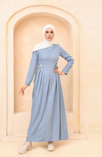 Robe Hijab Bleu Bébé 3359-03