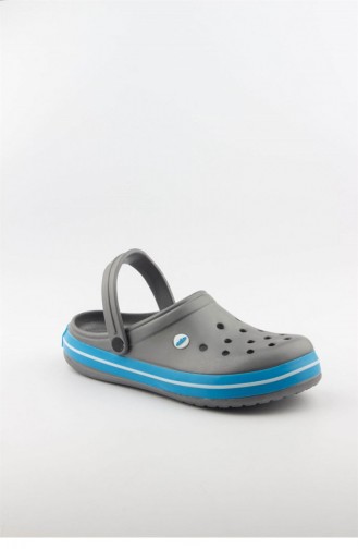 Turquoise Summer slippers 3464.MM GRİ-TURKUAZ-BEYAZ