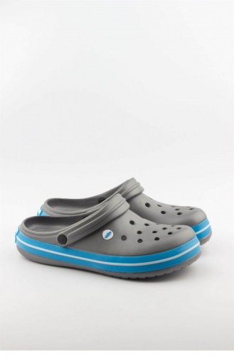 Turquoise Summer slippers 3464.MM GRİ-TURKUAZ-BEYAZ