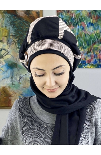 Brown Ready to wear Turban 23KASTB43-01